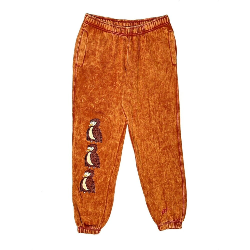 Buddha & βThe Giant Bird" Limited Edition Sweatpants Orange Streetwear Grunge M